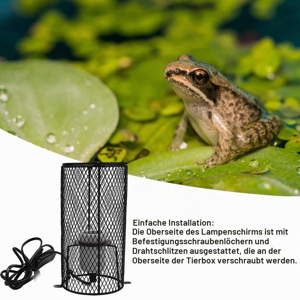 POFET E27 Haustier Keramik Heizung Lampe Heizung Halter Reptilien Infrarot Wärme Birne Halter mit Anti-Hot Halterung für Eidechse Schildkröte
