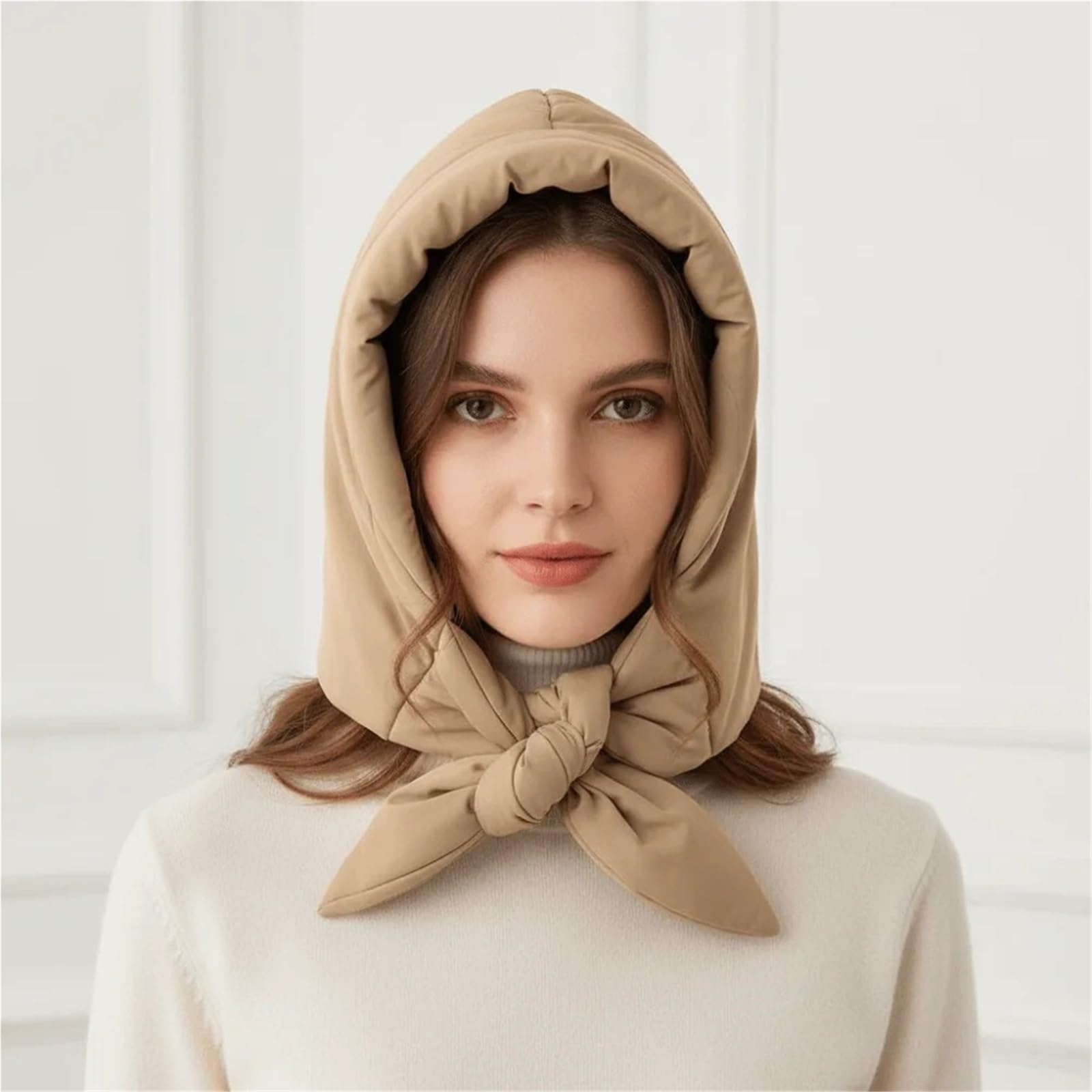 2 uds pañuelo Grueso de Invierno Repelente al Agua Capucha cálida a Prueba Viento diseño Puff Corbata Cuello protección del para Deportes Al Aire Libre