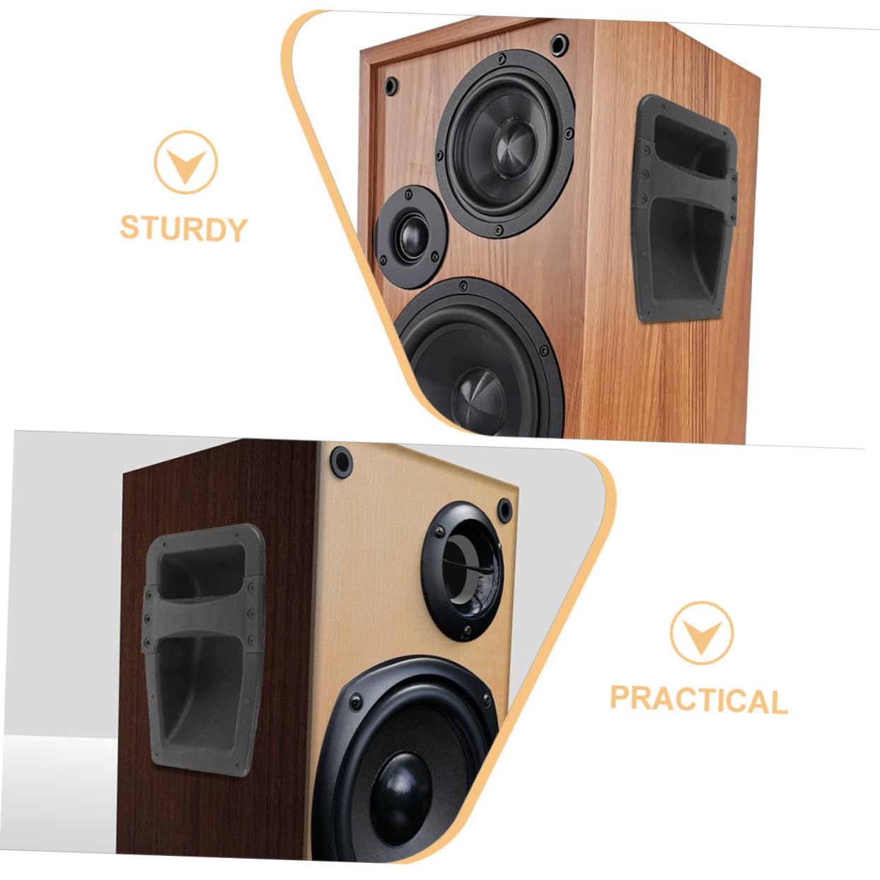 ibasenice Replacement Speaker Handles 4pcs Plastic Material Fit Various Speaker Styles Quick Installation