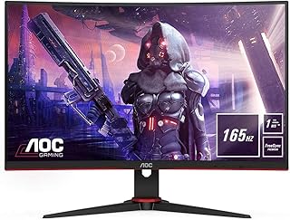 AOC Gaming C27G2AE - 27 inch FHD Curved Monitor,165Hz, 1 ms MPRT, VA, AMD FreeSync Premium, Speakers, Low Input Lag (1920x1080@ 165Hz, 250 cd/m², HDMI/VGA/DP)