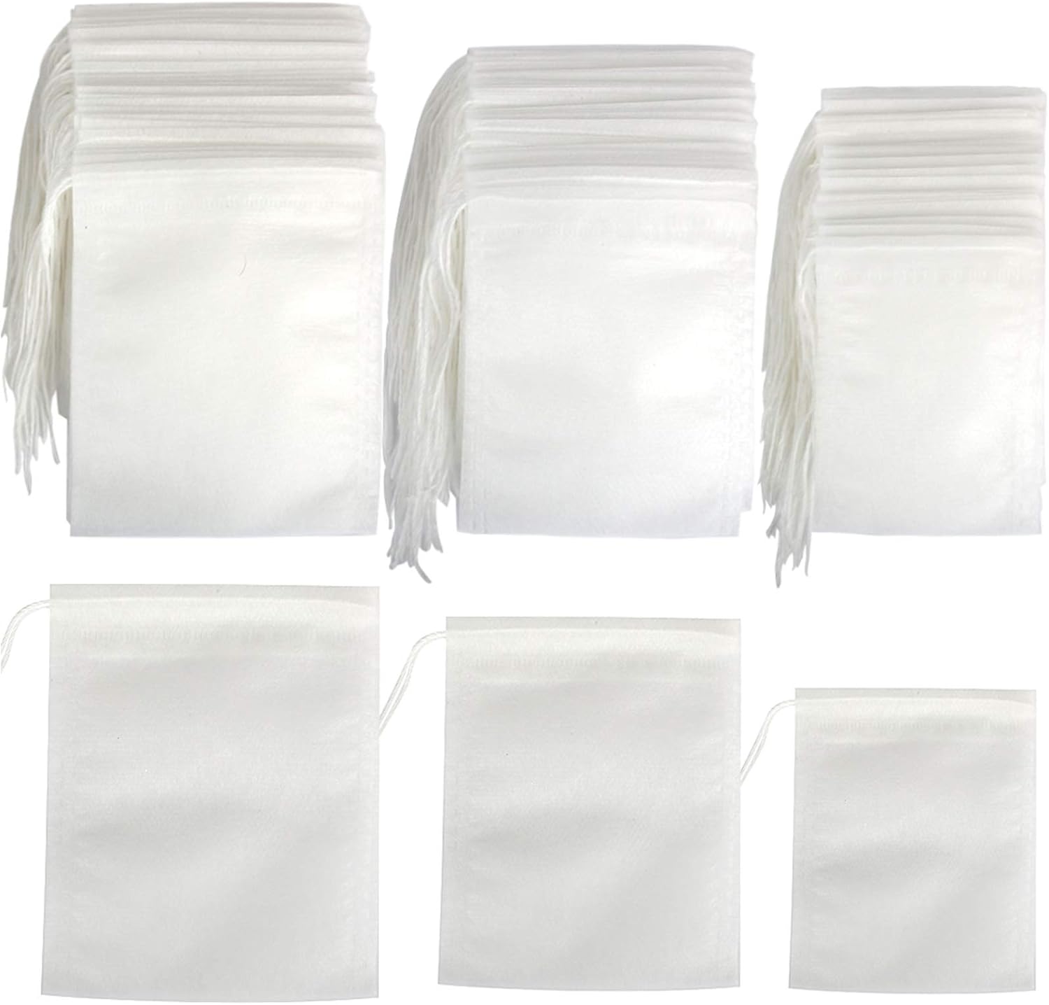 YGDZ Tea Bags, 300pcs Empty Tea Filter Bags for Loose Tea(2.36 x 3.15 inch, 2.76 x 3.54 inch, 3.15 x 3.94 inch)