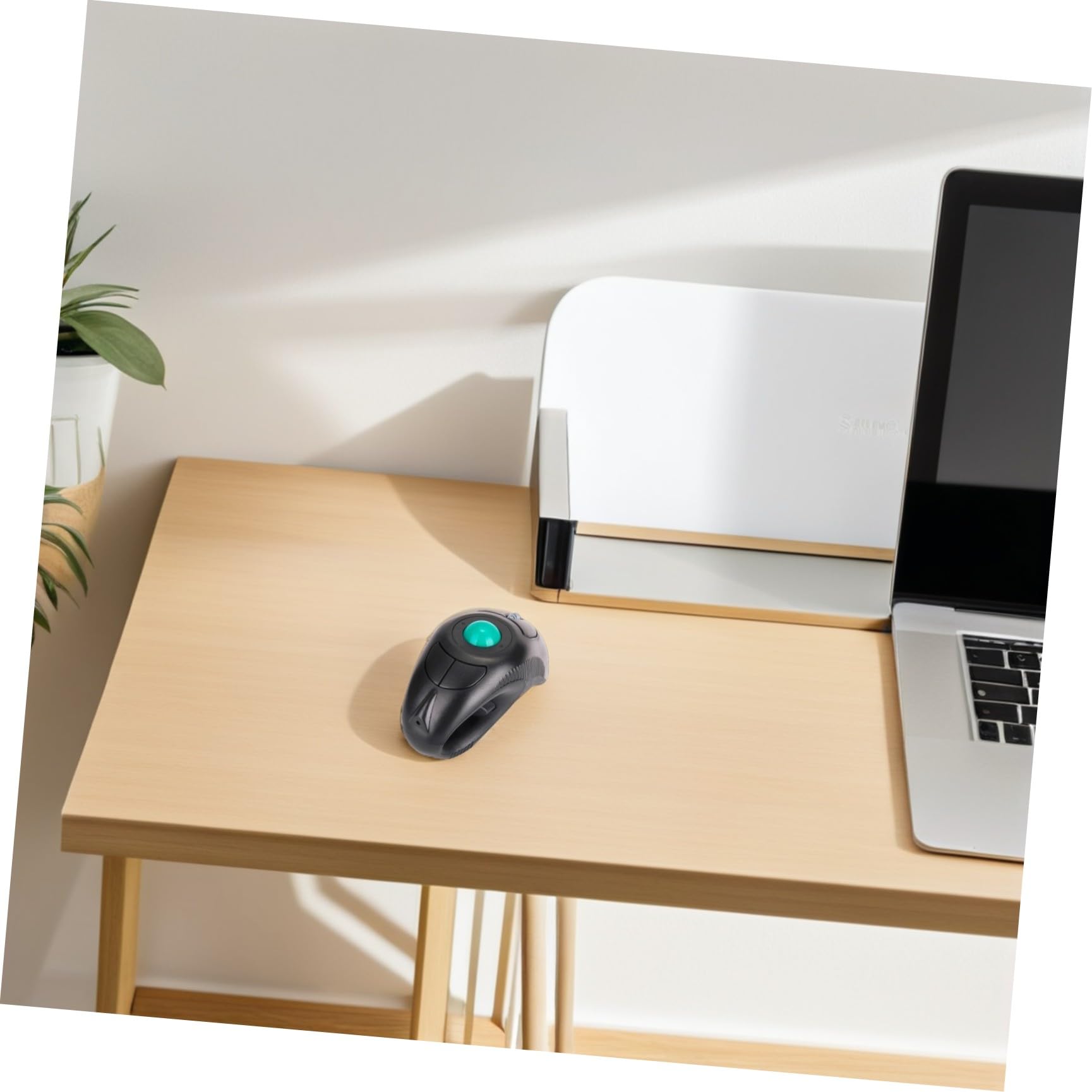 SUPVOX Souris Trackball sans Fil Confortable 2,4 Ghz Portable à Commande par Pouce USB Port Ergonomique, Forme Ergonomique Compatible PC Portable pour Utilisation Quotidienne