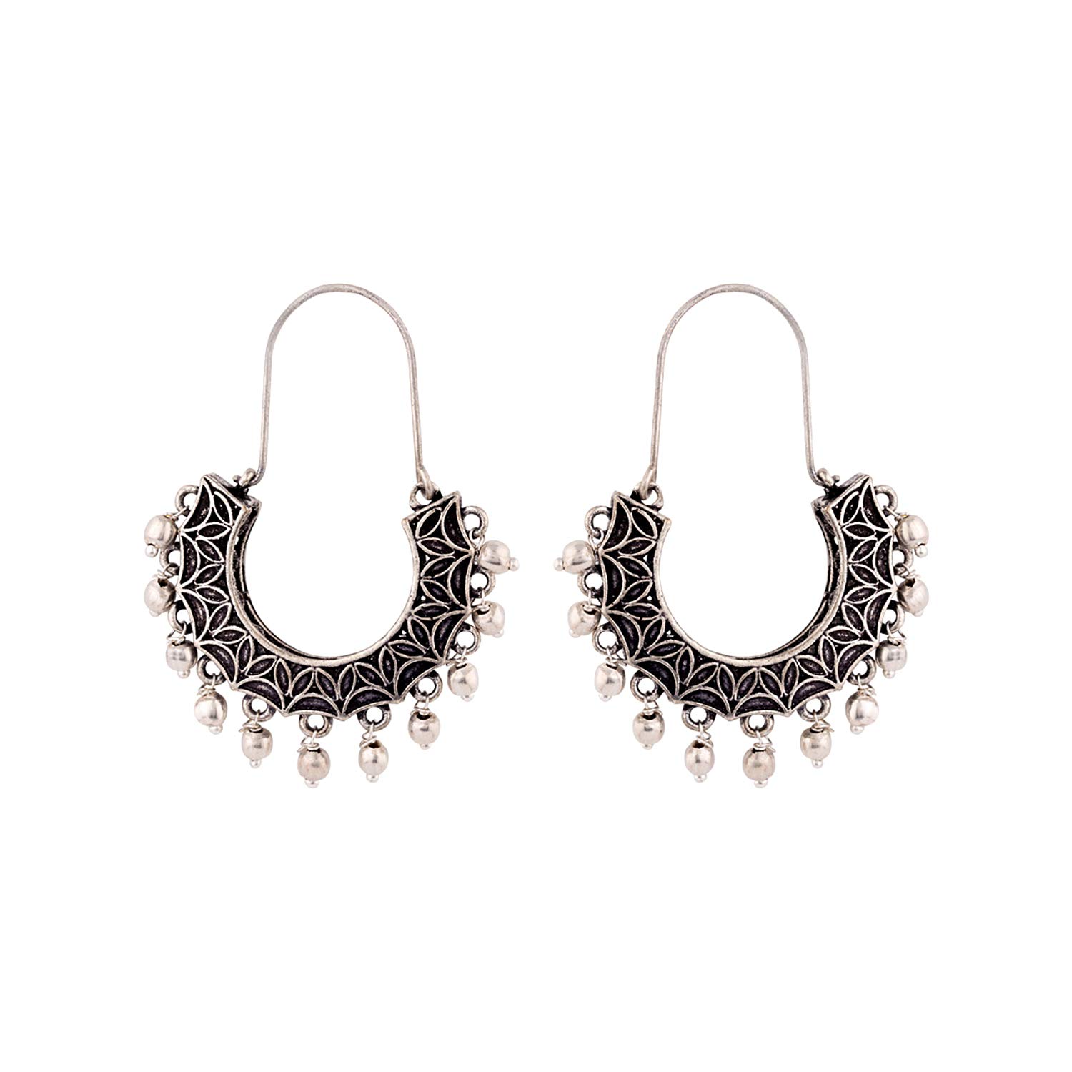 Voylla Hoop Earrings for Women (Silver)(8907617869322) (B07JM155Q2) Amazon Price History, Amazon Price Tracker