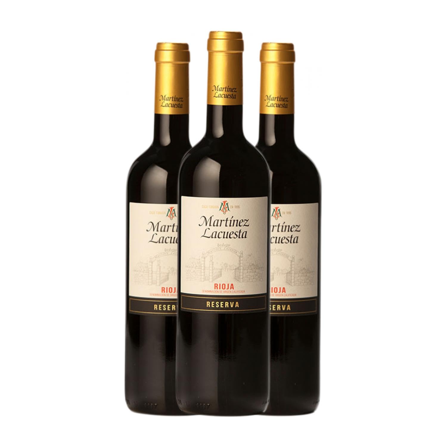 Martínez Lacuesta Rioja Reserva 75 cl Vino tinto (Caja de 3 Botellas de 75 cl)