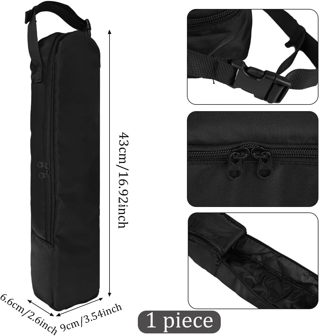 Travel Carrying Bag for Handheld Iron Large Steam Iron Handheld Steamer Case Organizer with Hanging Buckle Strap Black