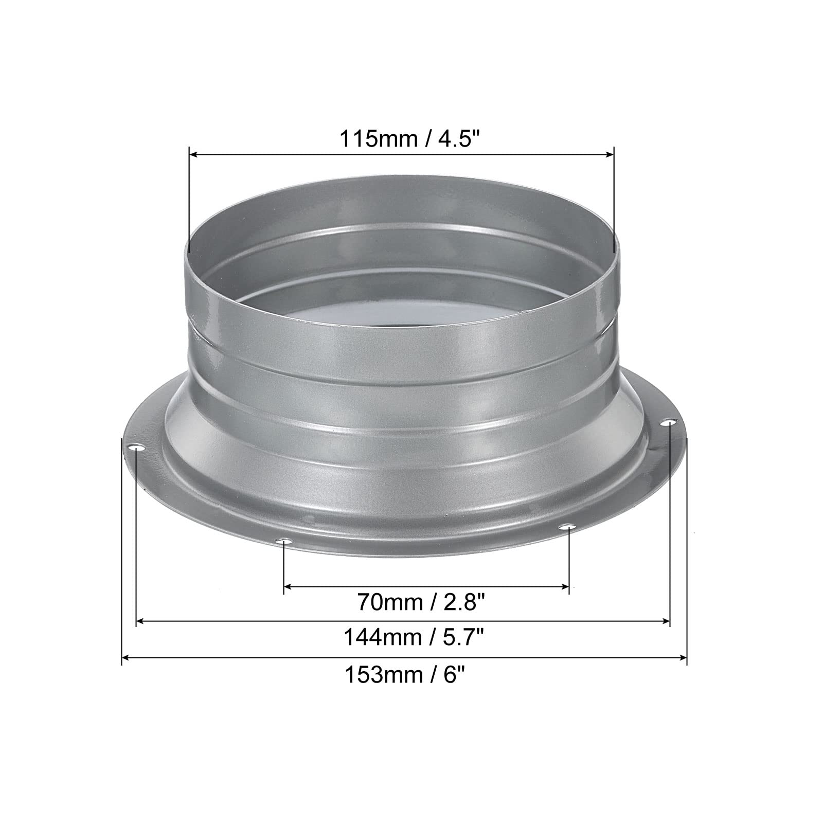 PATIKIL 5 Inch Duct Connector Flange - Image 2