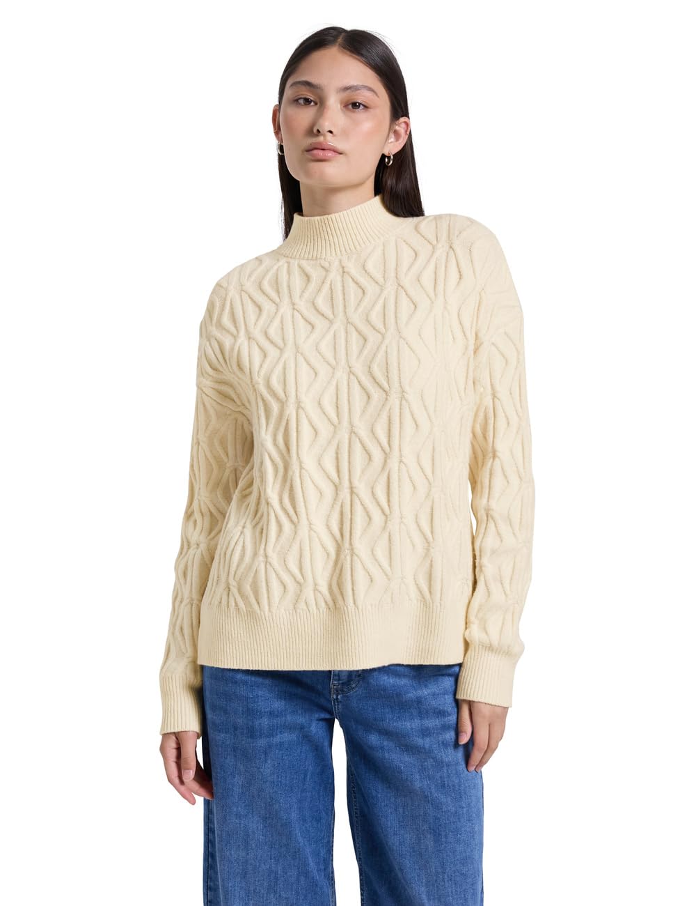 Street One Studio Damen Pullover mit Strickmuster