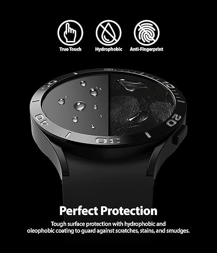 Miniatura 9 de Ringke Estilo de bisel [44-02] + vidrio templado para bisel [4 unidades] Compatible con Galaxy Watch 4 1.732 in