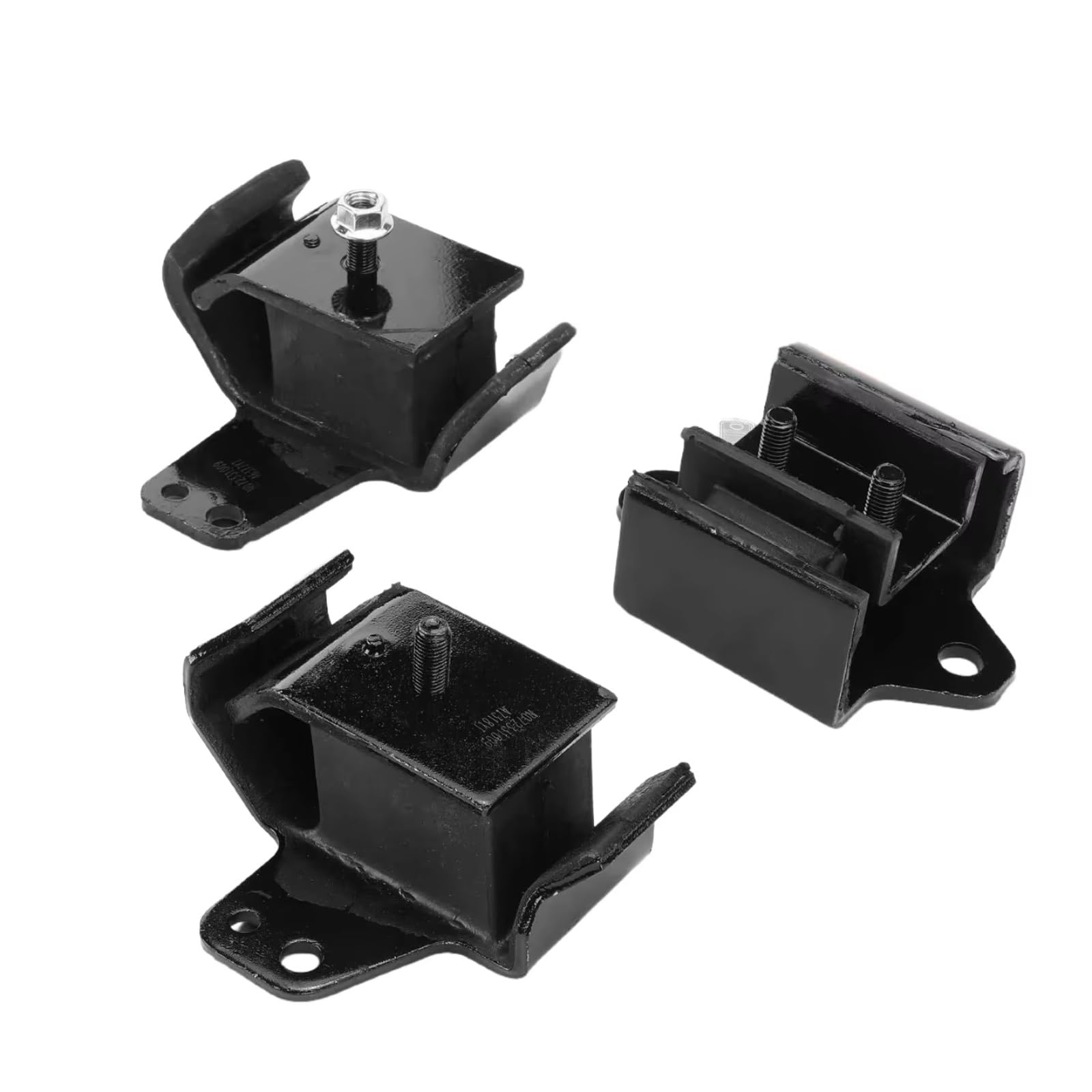 Automotive Engine Mounting Compatible with Nissan for Frontier L4 2.4L 1998-2004 for Xterra L4 2.4L 2000-2004 3PCS Engine Motor Transmission Mount Bracket
