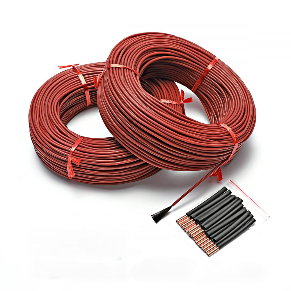 220V WiFi App Control infrarrojo Sistema de calefacción por Suelo Radiante azulejo de Suelo Cable de calefacción de Fibra de Carbono con termostato-30m