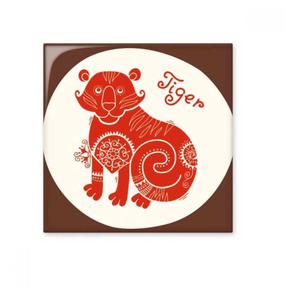 Carrelage céramique tigre rouge brillant zodiaque chine pour décoration murale cuisine