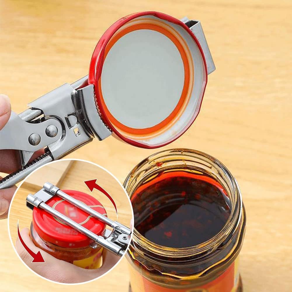 Apribarattoli Manuale YSTrillion In Acciaio Inox - Regolabile E Antiscivolo | Per Anziani E Artrite - Foto 5