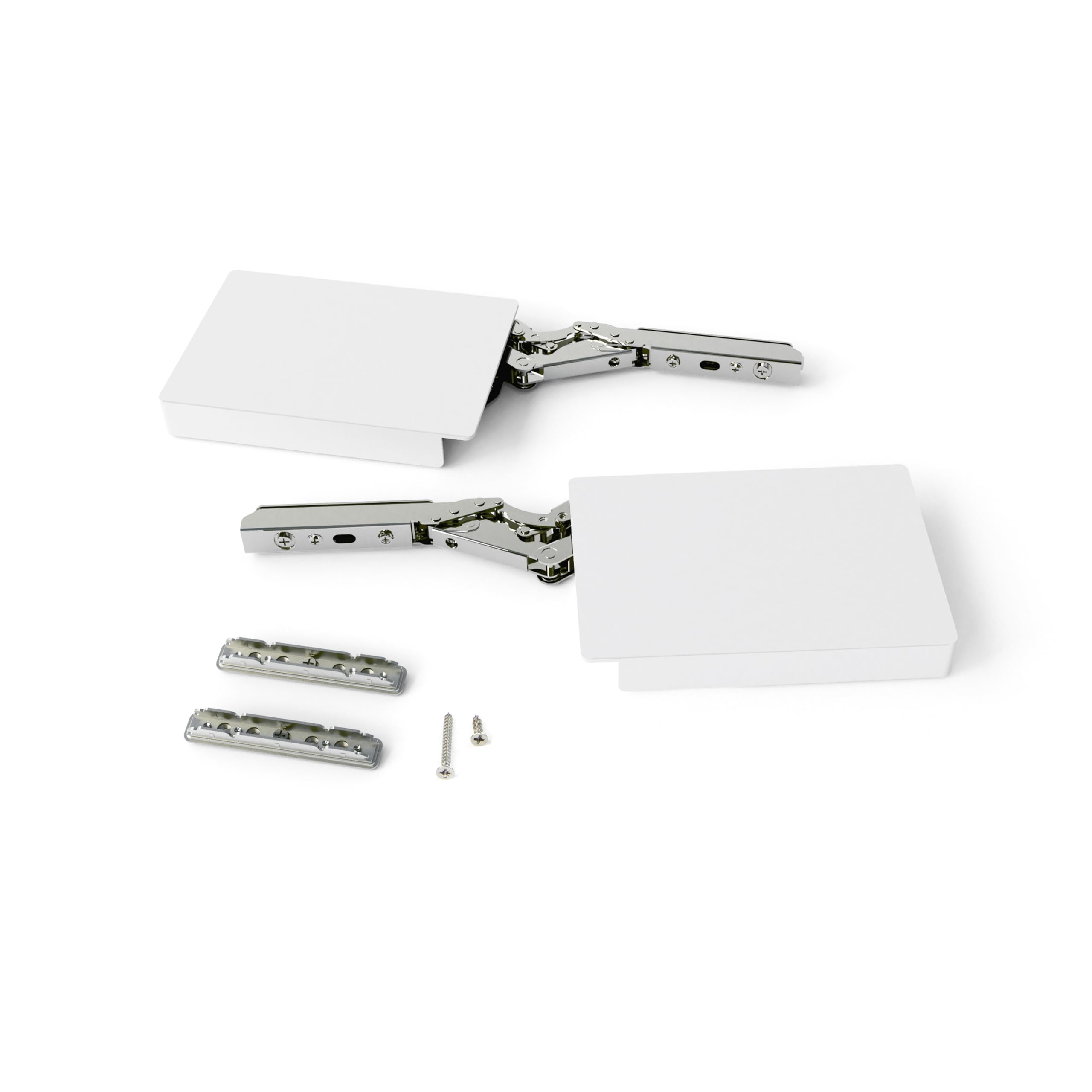 Emuca - Compás para puertas elevables Altius Lift, Fuerza 560-1800 (low=L), Acero y plástico, Blanco