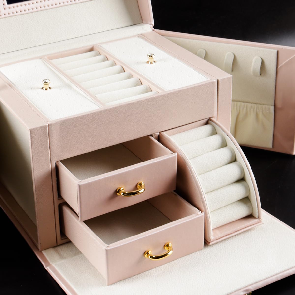Ausi Joyero Con Cajón Y Bailarina Para Pulsera, Anillo Y Collar, Regalo Para Niñas (rosa)