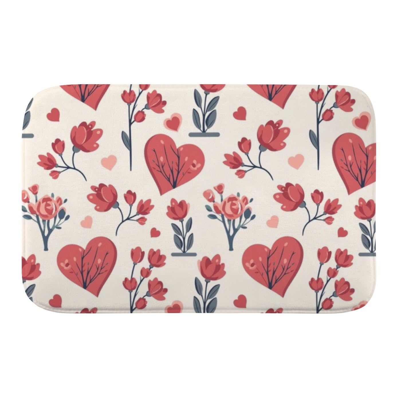 Valentine S Day Red Hearts Doormat Indoor Entrance 18 X30 Christmas Rug Christmas Decorations Bathroom Entry Rugs for