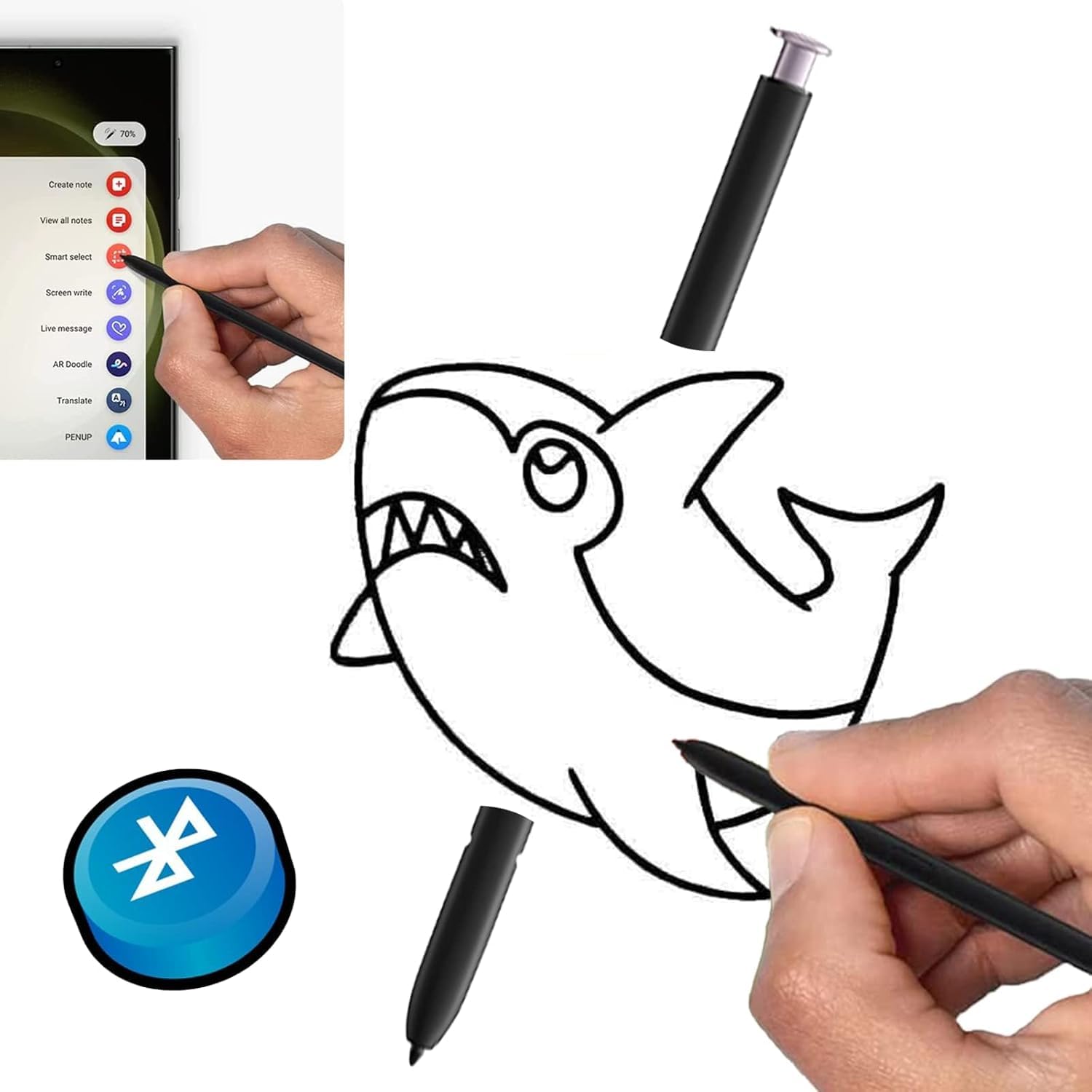 Lápiz para Galaxy S23 Ultra S Pen con Bluetooth de Repuesto para Samsung Galaxy S23 Ultra Todas Las Versiones S Pen (Lavanda)