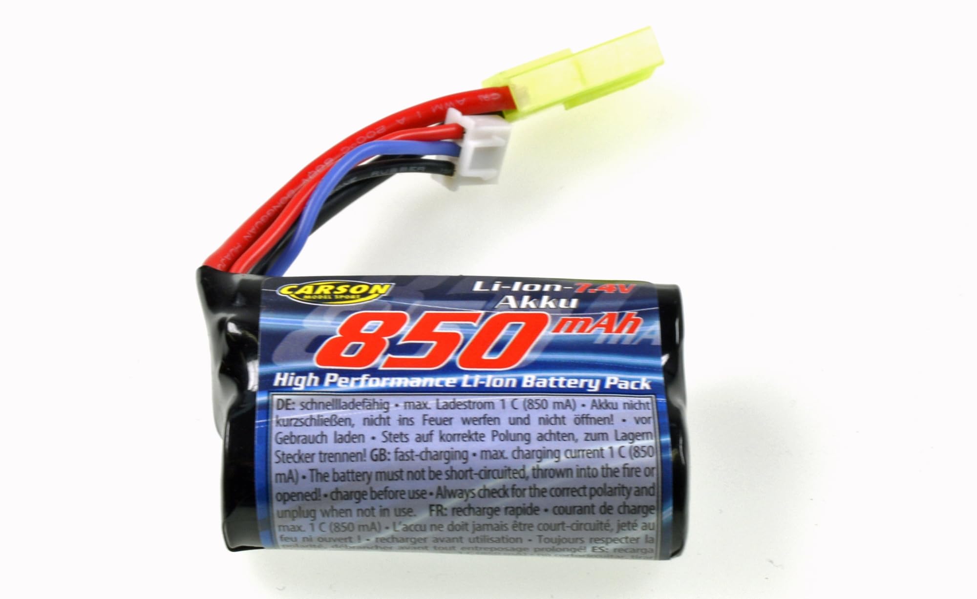Carson 500608147 – Lithium Ion Battery 7.4 V/850 mAh/Accessories