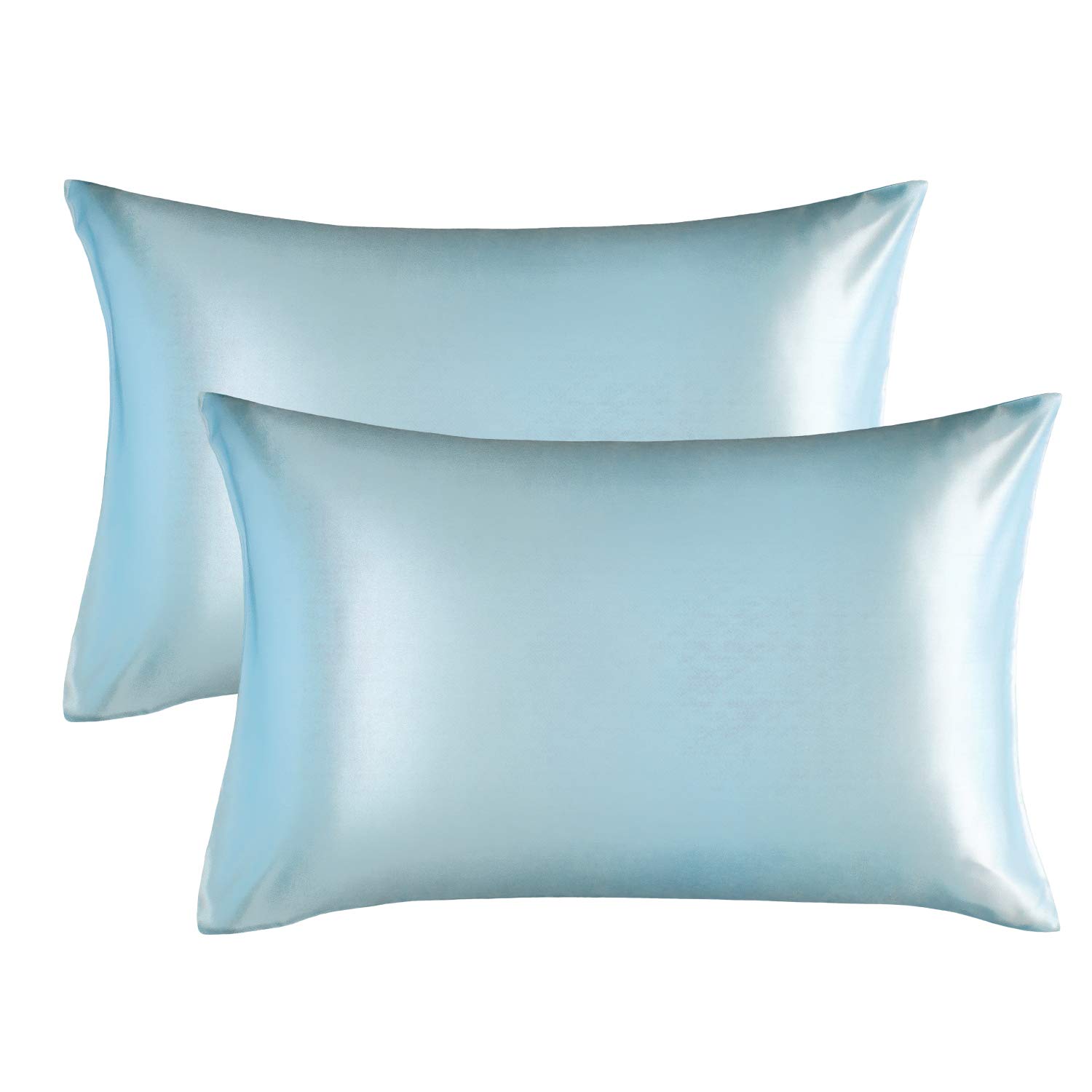 light blue silk pillowcase