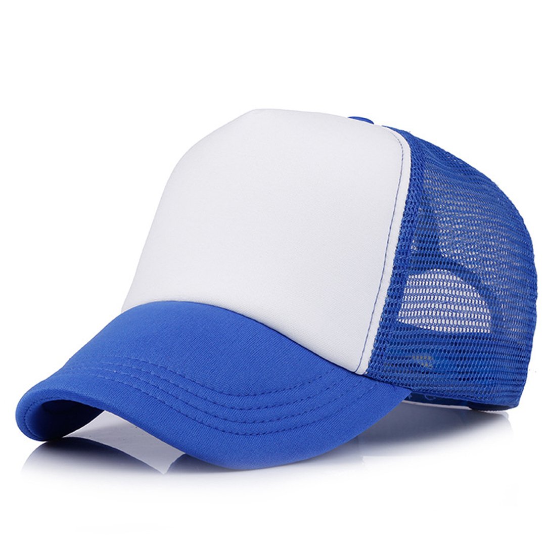 Elee Children Junior Vintage Mesh Snapback Trucker Cap Kids Baseball Hat Adjustable (White/Blue)