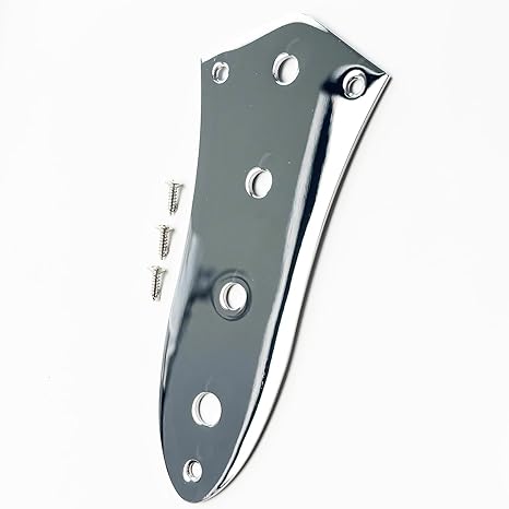 Bass Control Plate 4 Holes Vintage Stainless Steel Control Plate Fits Most Models Jazz Bass Guitar Replacement Parts Chrome