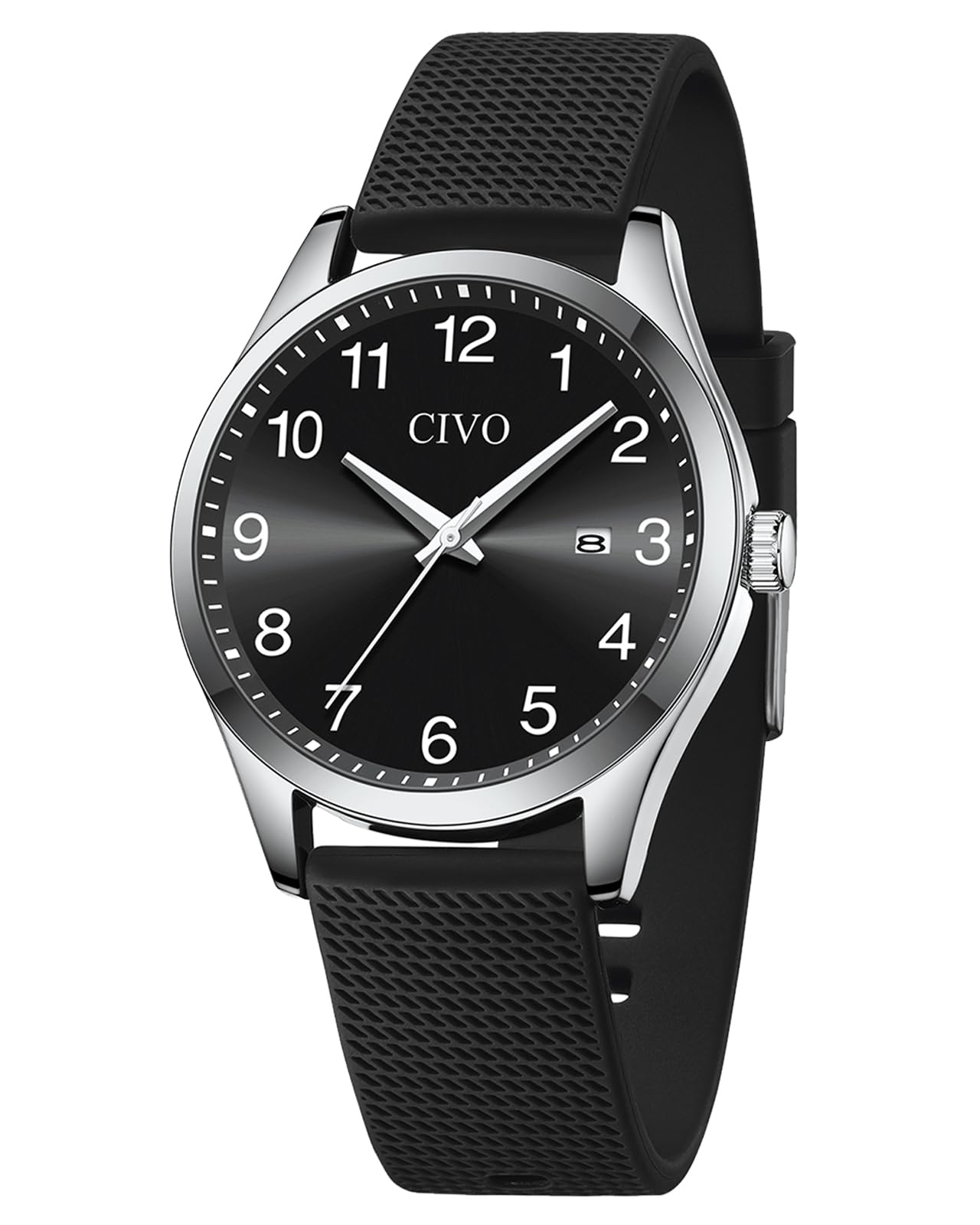 CIVO Orologio Uomo Analogico Sportivo: Cinturino Pelle Orologi da Polso Uomo Quarzo Elegante Moda Design Impermeabile