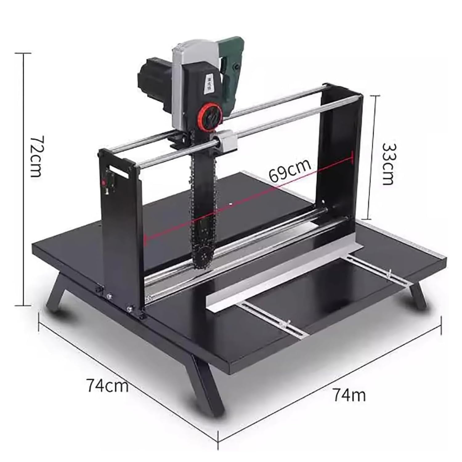Coupe-brique électrique 3000 W, 5 vitesses réglables, épaisseur de 0 à 30 cm et largeur de 0 à 60 cm, avec chaîne pour brique, mousse, bloc aéré