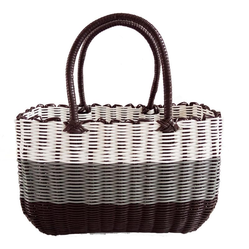 BESPORTBLE African Market Basket Woven Straw Basket with Handle Grocery Bag Shopping Basket Vegetable Basket Grocery Shopping Bag Tote Bag for Home Outdoor