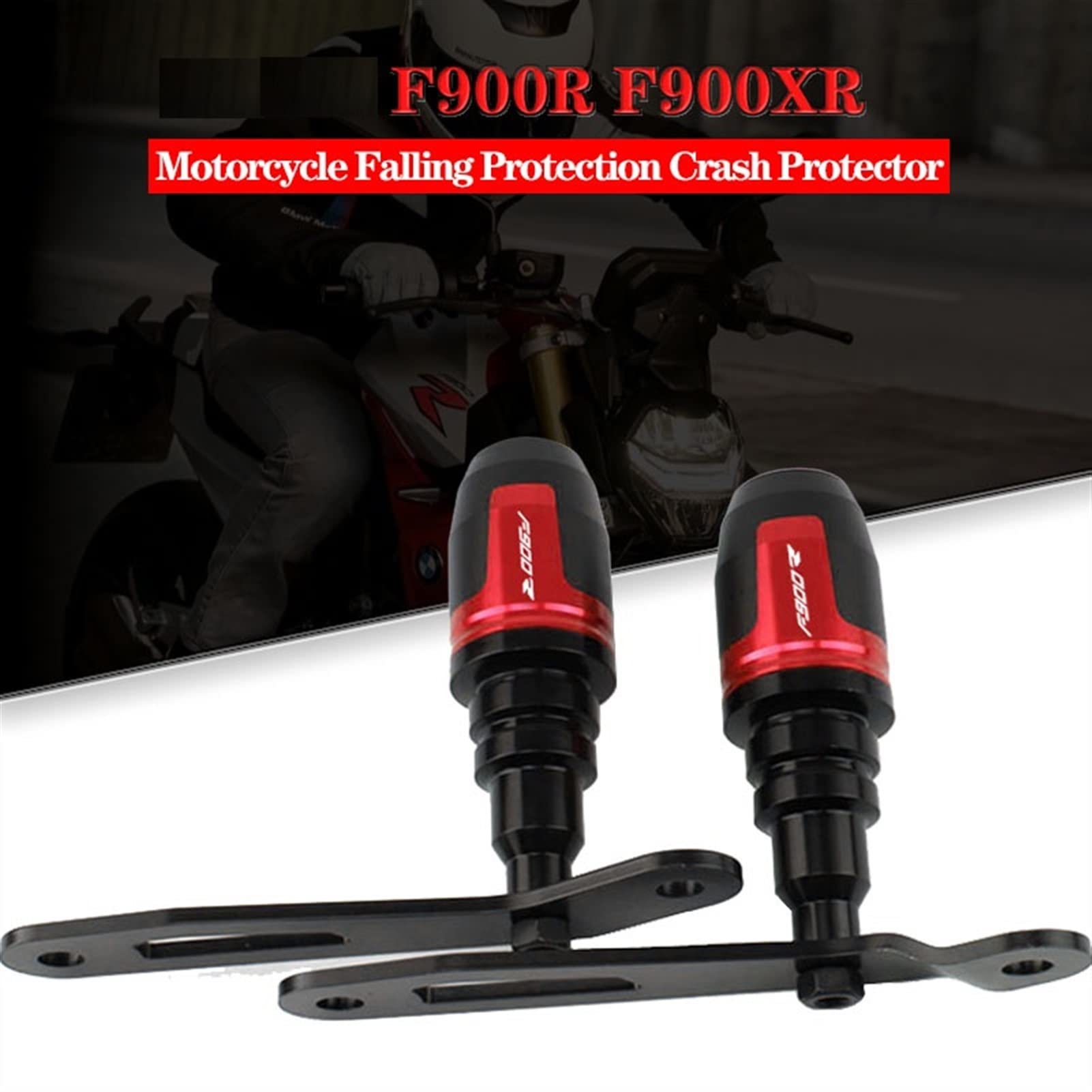 Topes Anticaida Moto Para F900R F900XR F900 R XR F 900R 2020 motocicleta CNC marco de protección contra caídas deslizador carenado Protector almohadilla choque(Red,F900R)