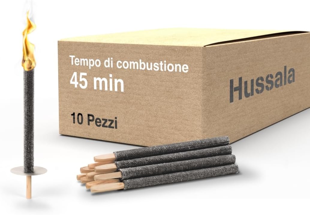 Relaxdays Set 10 Fiaccole Ad Olio In Bambù - H 90cm, Per Giardino E Esterni - Foto 14