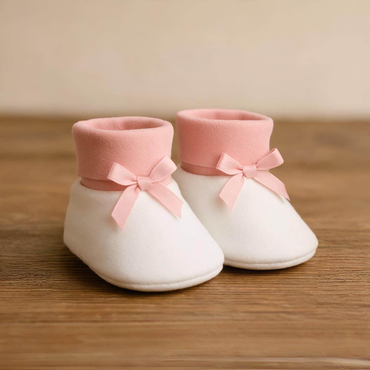 Adhigams Baby Booties Set | Soft Cotton Baby Booties with Comfortable Terry Base for Gentle Support, Cute & Durable Footwear Designed for Regular Use and Easy Comfort | Pack of 1 (0-3 Months) 1