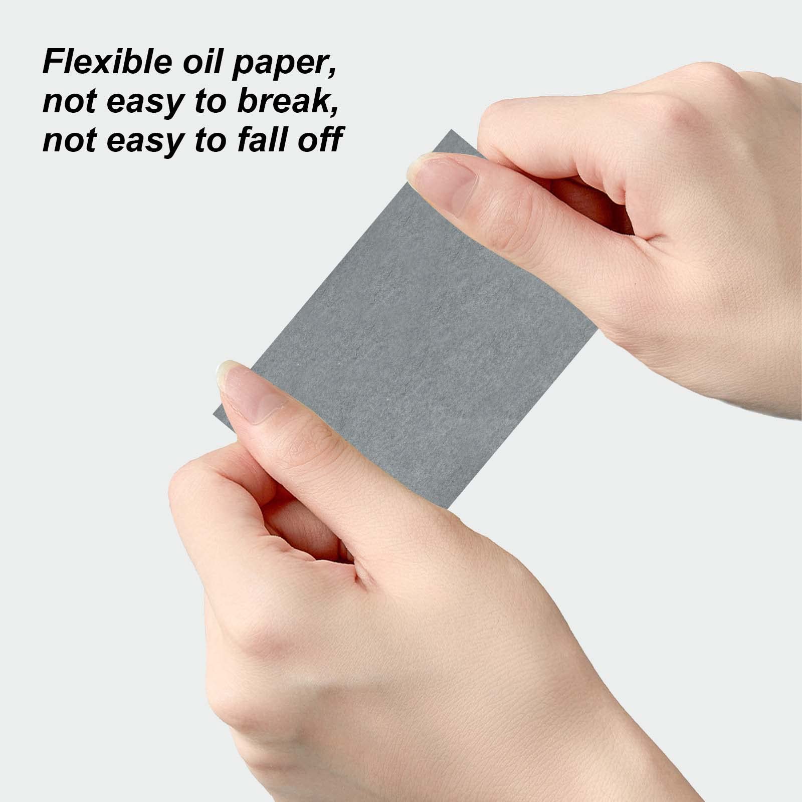 Papel Absorbente de Aceite Facial, 200 Hojas Secantes, Oil Control Paper, Perfume, Hojas Absorbentes de Brillo, Portátil Control de Aceite (Gris)