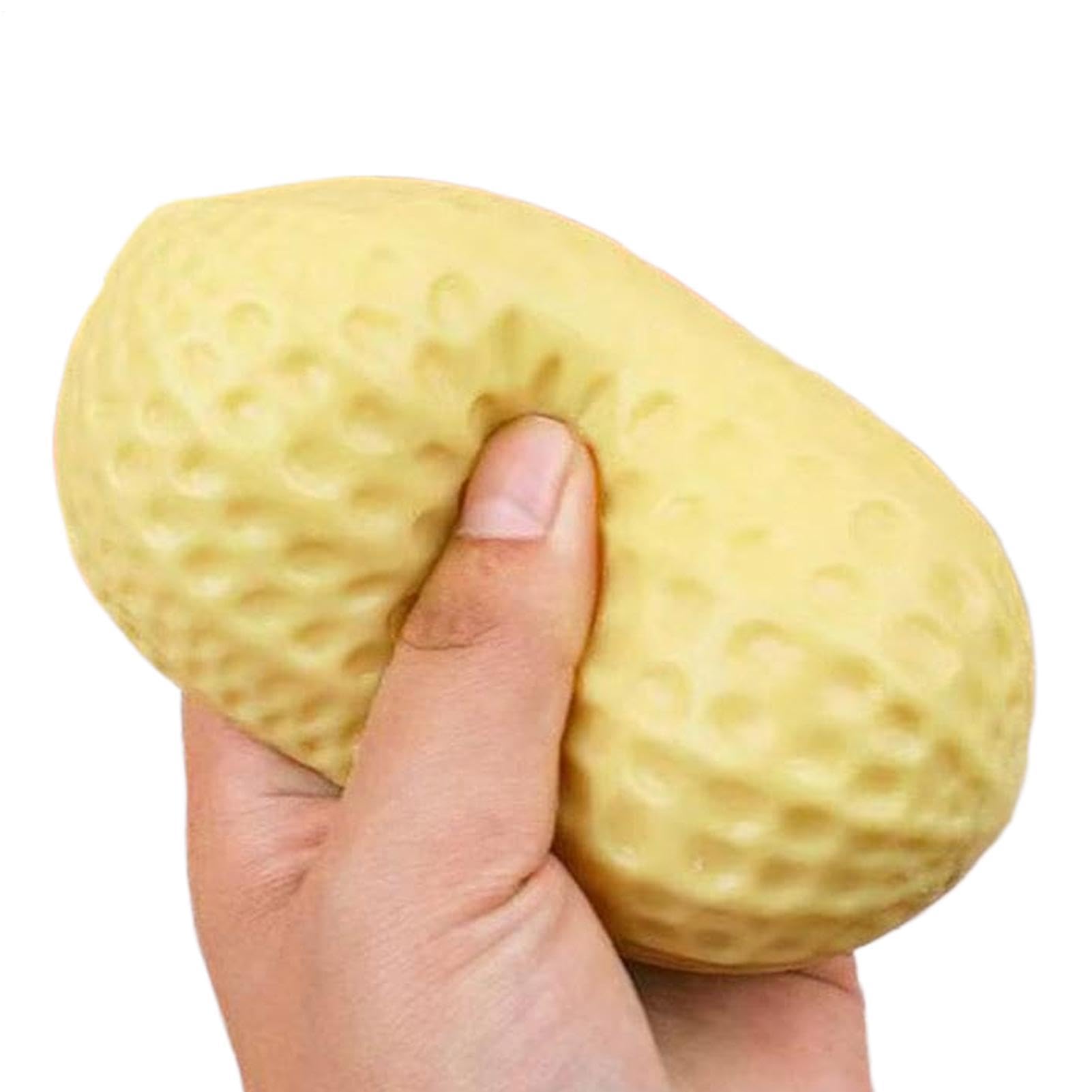 Pea-nut Shaped Squeeze Stress Ball, Squeeze-Dough Ball Stress Relief Hand Toys - Soft Squeeze Dough Fidget Toy Portable For Adults Kids, For Party Favors