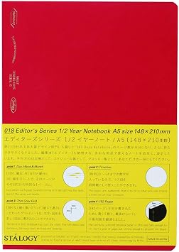 Nitoms STALOGY 018 Editor's Series 1/2 Year Notebook A5//Red by STALOGY