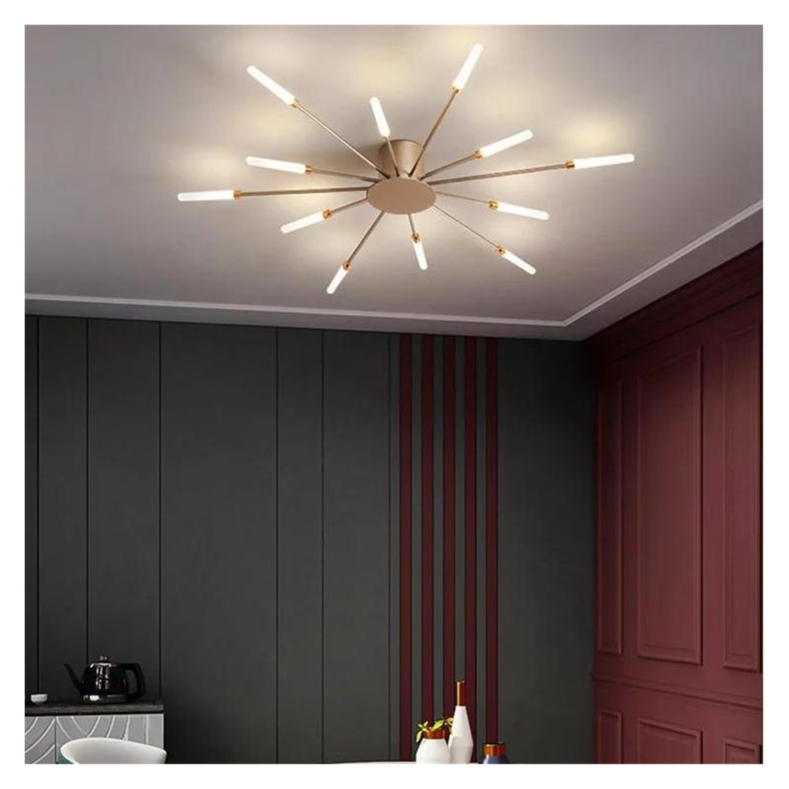 Lustre feu d'artifice or D80CM pour un éclairage design et moderne