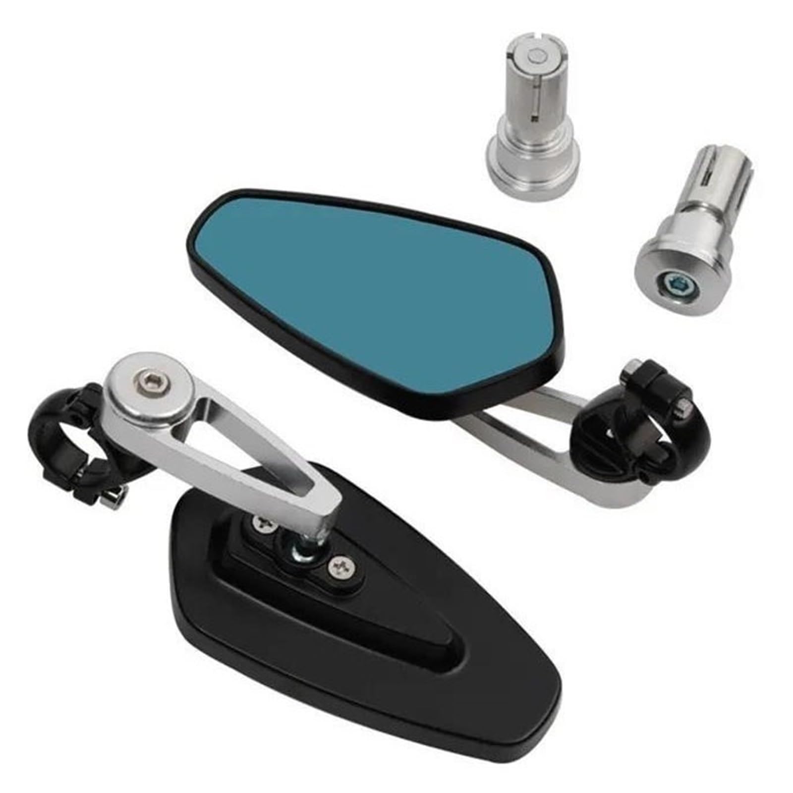 Retrovisor moto CB650R de aluminio anodizado plata para manillar premium 6
