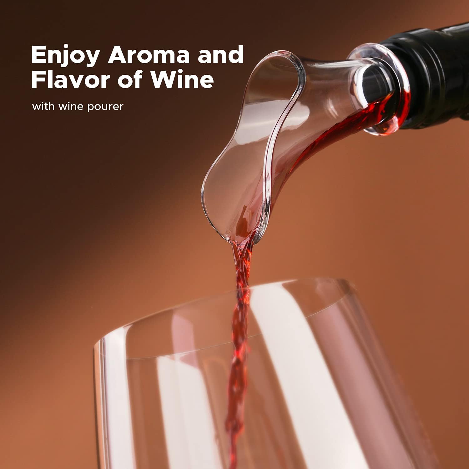 muson Electric Wine Opener, Automatic Corkscrew with Foil Cutter, 2 Vacuum Stopper, Aerator Pourer, Wine Bottle Opener Battery Operated 4-in-1 Gift Set for Wine Lover Home Kitchen