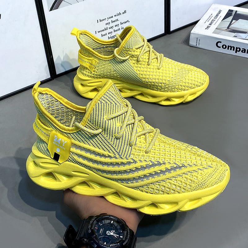 Image of DLWKIPV Men Running Shoes Men's Tennis Shoes Lightweight Breathable Fashion Sneakers Non Slip Workout Gym Shoes for Running