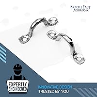 Vista 7 de KNOX Pad Eye Loops for Bimini Tops, 316 Stainless Steel, Tie Down Loop, Boat Deck Saddle, Bimini Hardware Fitting, Tie Down Anchor Point, Footman's