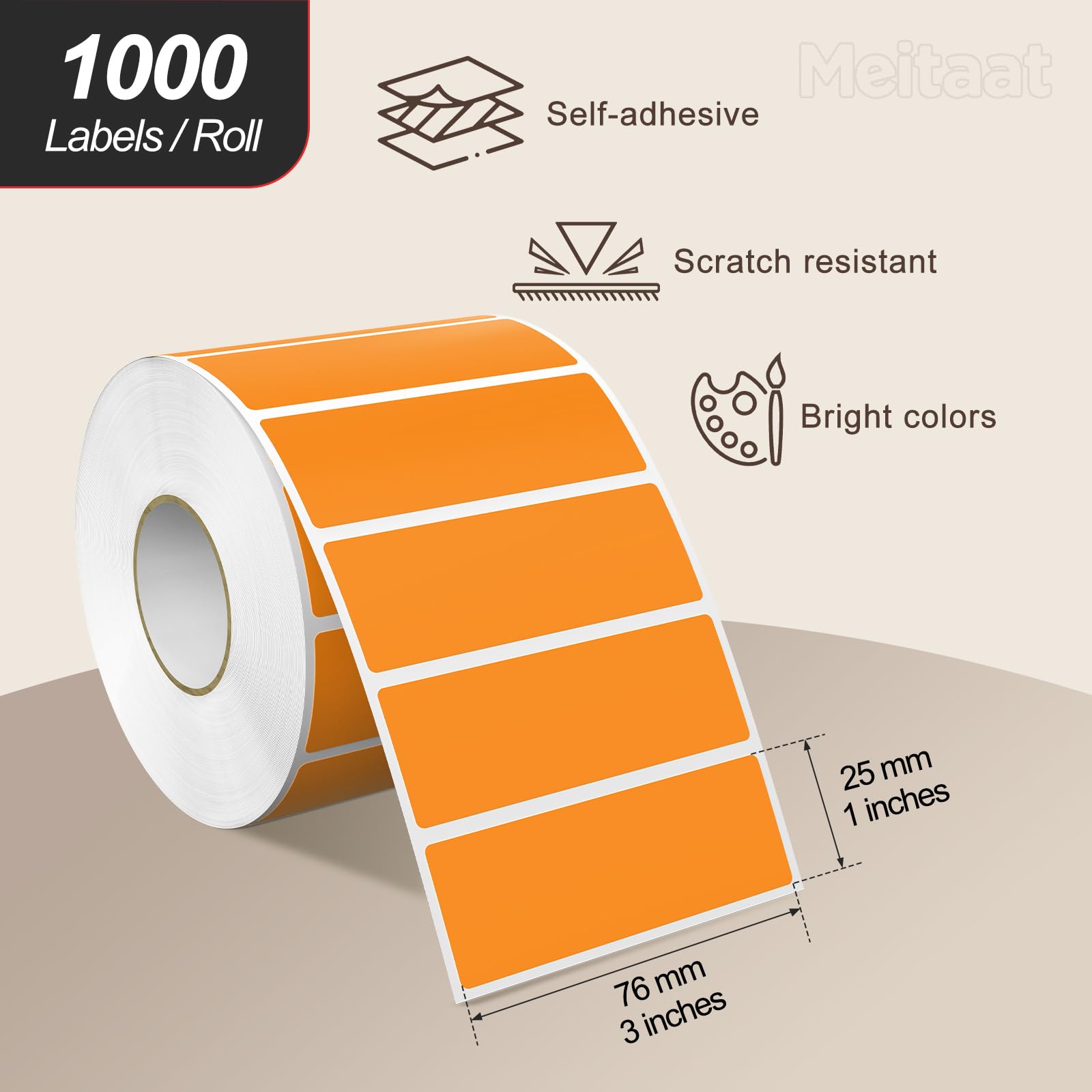 Étiquettes Autocollantes Rectangulaires Rouges (4Cm X 1.9Cm) 40 X 19 Mm