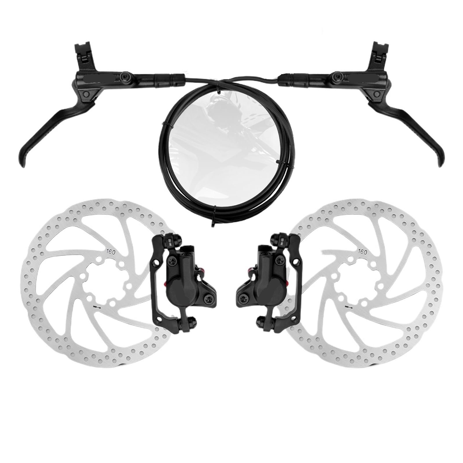 Juego de Frenos de Disco hidráulicos Rotor de Frenos Disco hidráulicos for Bicicleta montaña, MTB, Juego Delantero Trasero for Carretera