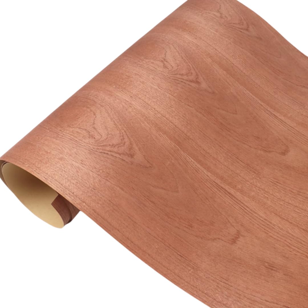 Chapa de mosaico de madera de sapele natural, 2,5 x 0,58 m, 0,25 mm de grosor, ideal para decoración del hogar, pared, armario, muebles e interior del coche