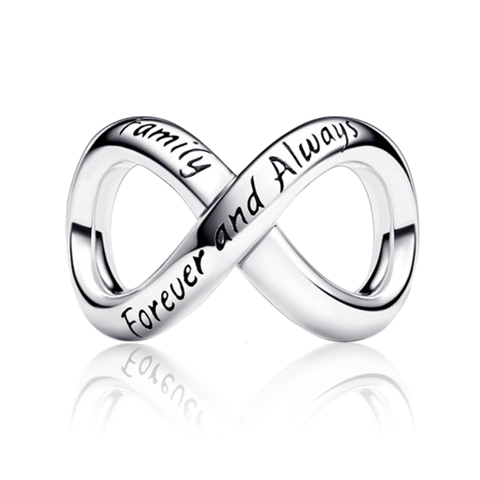 LaMenars Charms Family Dangle 925 Sterling Silver Familie Anhänger mit Zirkonia passt Europa Charm Armband Halskette, Geschenke für Frauen