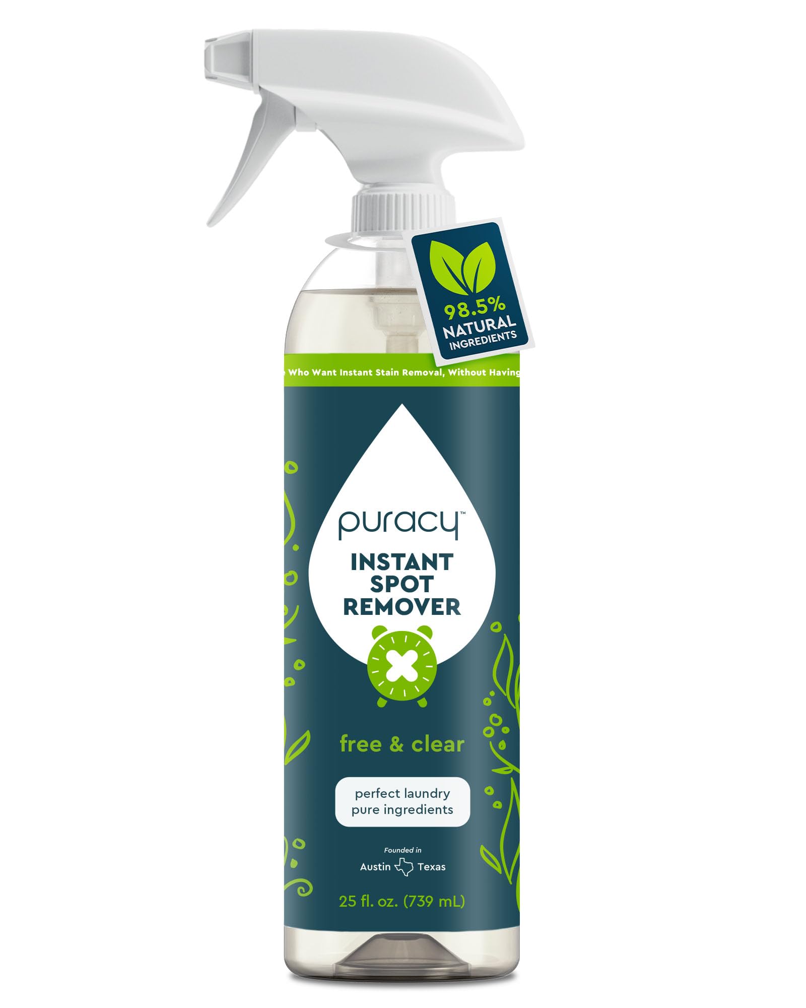 Laundry Stain Remover for Clothes Laundry - Carpet Stain Remover Carpet Spot Cleaner Couch Stain Remover - Clothes Spray, Free & Clear - Instant Spot Remover, 25 Fl Oz (Pack of 1)