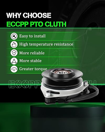 Miniatura 2 de ECCPP Kits de embrague eléctrico de la toma de fuerza eléctrica del cortacésped 33386 compatible para el equipo de energía DR 33386 con alto par y