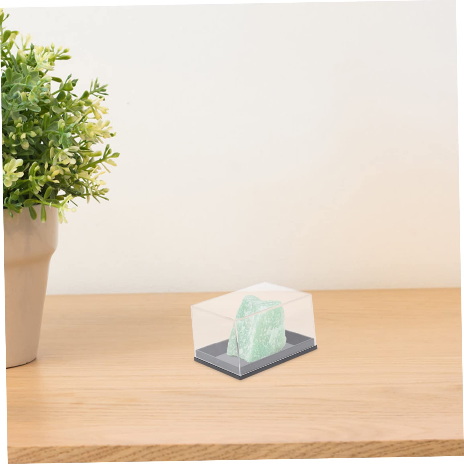 Levemolo 12 Pcs Mineral Specimen Box Protection Showcase Action Figure Display Case Display Case for Toy Transparent Display Case Acrylic Showcase Display Cabinet Specimen Case Plastic