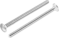 Vista 6 de uxcell Perno de carro de 1/2-13x1" Cabeza redonda Cuello cuadrado Acero inoxidable 304 5pcs