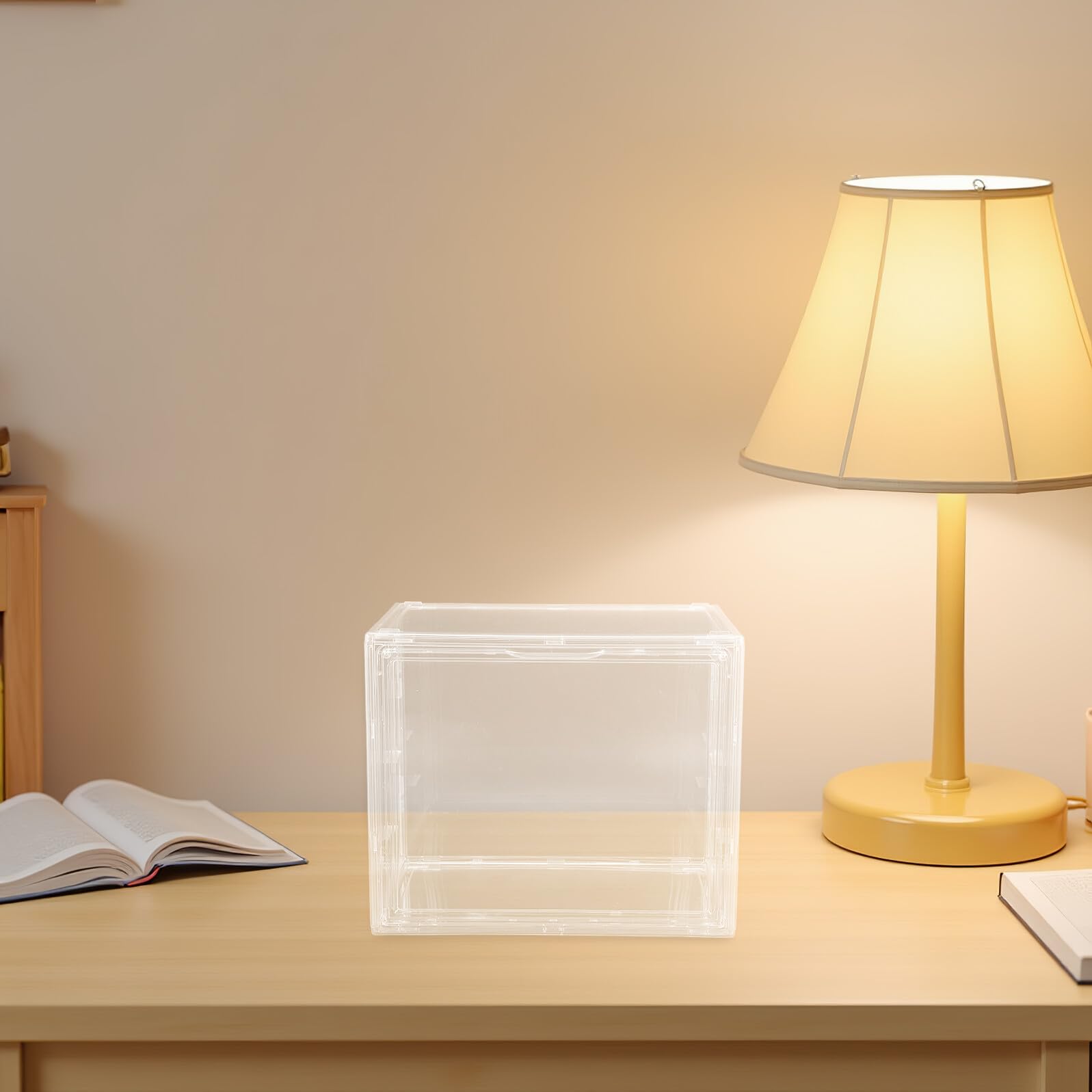 Przezroczysta półka z winylu i płyt CD, rozmiar mamy (27 x 22 x 18 cm), pozioma i cielęca stojak ekspozycyjny, Sto Solut dla miłośników muzyki