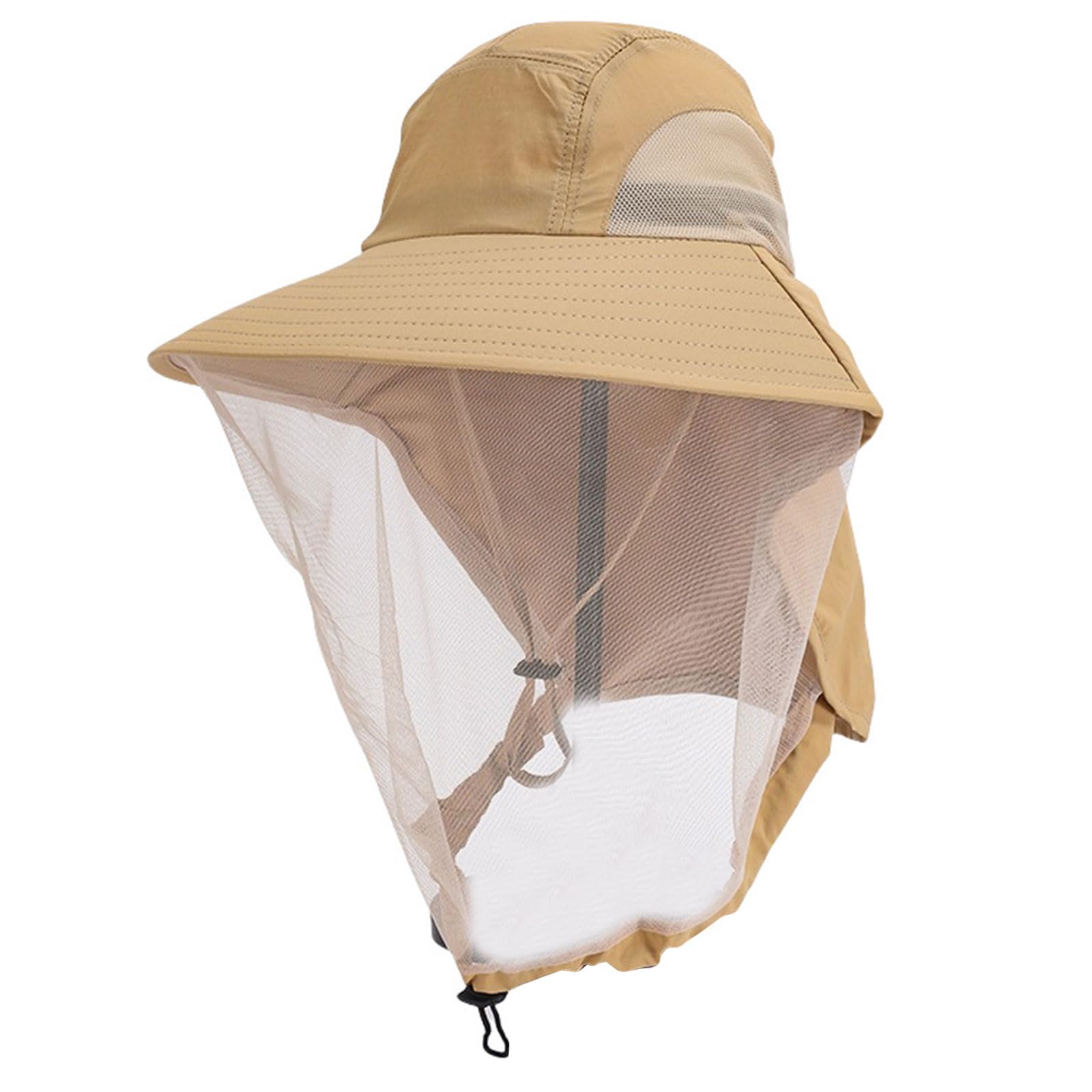 MICFENY Polyester Netting Fishing Hat Lightweight Foldable Design for Men Outdoor Activities