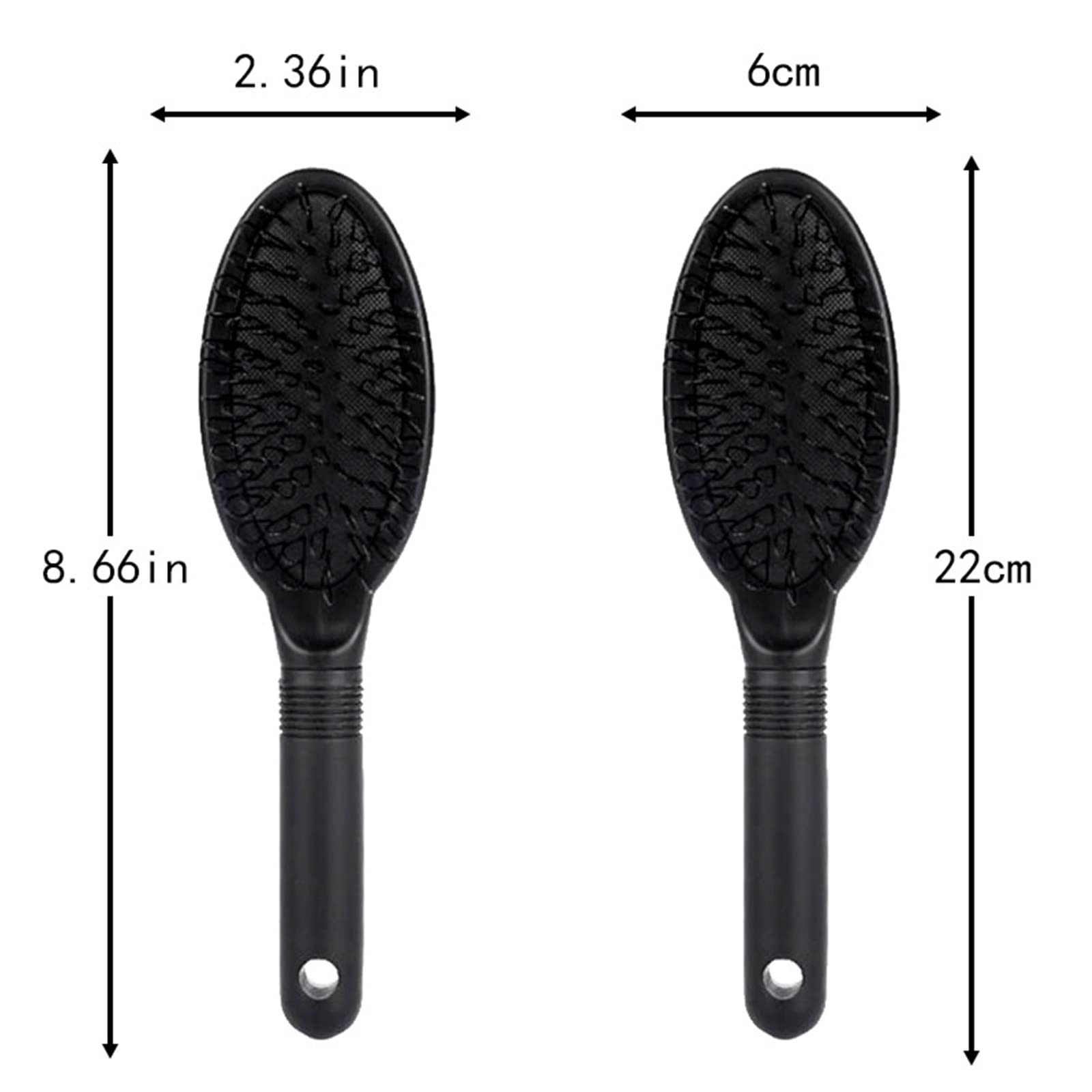 DieffematicSZ Grzebień Ring Tooth Plastic Black Wig Hairdressing Styling Hair Extension Comb