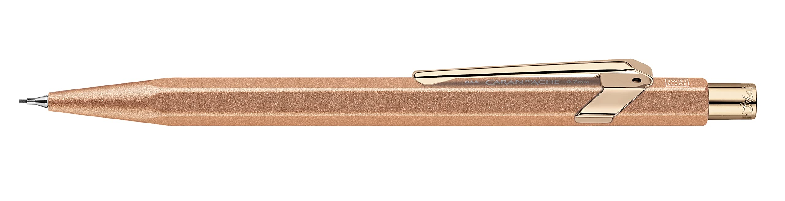 Caran d'Ache 844 Druckbleistift, 0,7 mm, Brut Rosé, in Slimpack-Etui, 7630002349291, rose, Einheitsgröße